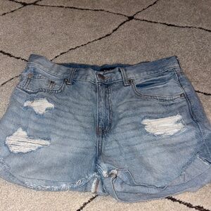 Aeropostale Light Blue Distressed Jean Shorts